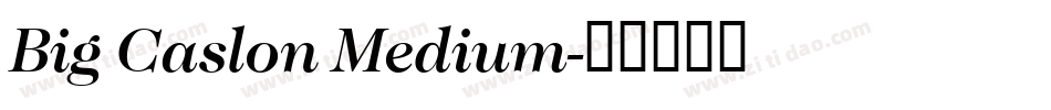 Big Caslon Medium字体转换